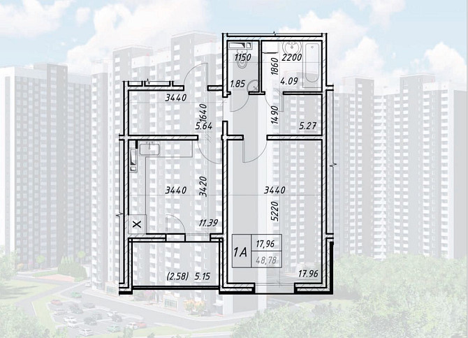 Продаж 1 кімнатної квартири Новігатор 2 Киев - изображение 6