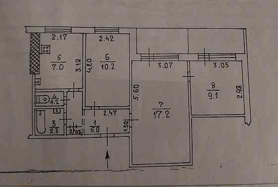 Продам 3-х кімнатну квартиру вул.Електрозаводська з газ. автоном. опал Kryvyi Rih