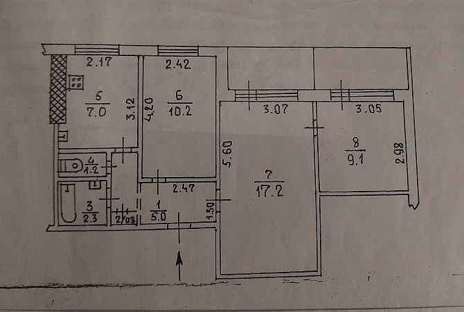 Продам 3-х кімнатну квартиру вул.Електрозаводська з газ. автоном. опал Кривий Ріг - зображення 1