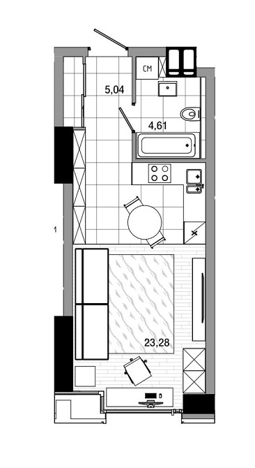 Продам 1-к квартиру в ЖК Mayak Днепр - изображение 1