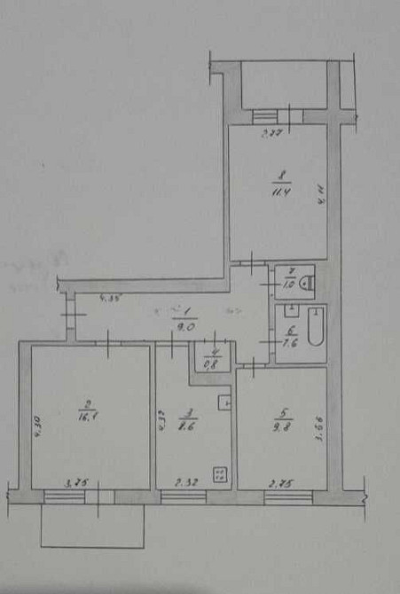 Трикімнатна квартира на Богунії. Район ринку Хмільники. Житомир - зображення 3