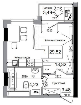 Продам смарт квартиру, жк артвиль Авангард - изображение 8