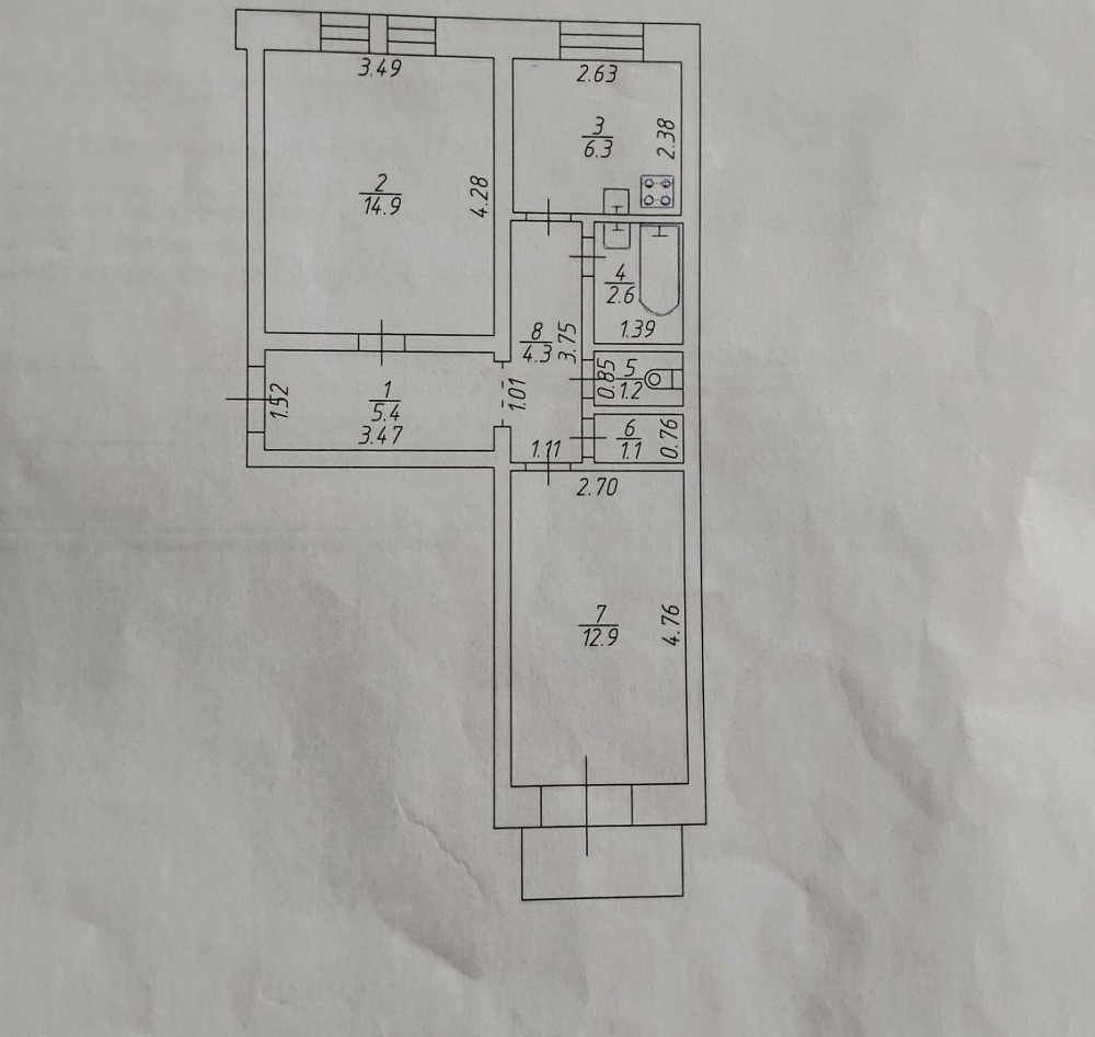 Квартира 2к, ул. Центральная. Покровка - зображення 2