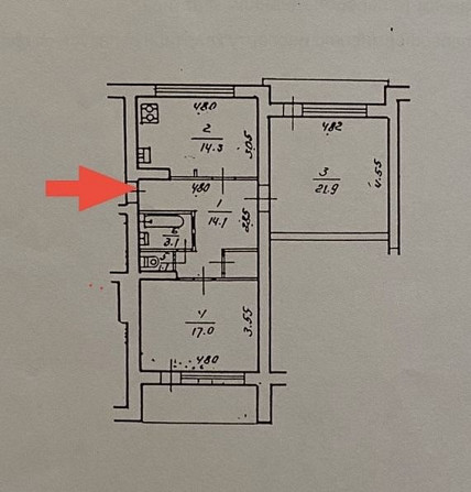 Продам 2км квартиру, центр , вул.  Грушевського 5а, м. Арсенальна 3хв Київ - зображення 4