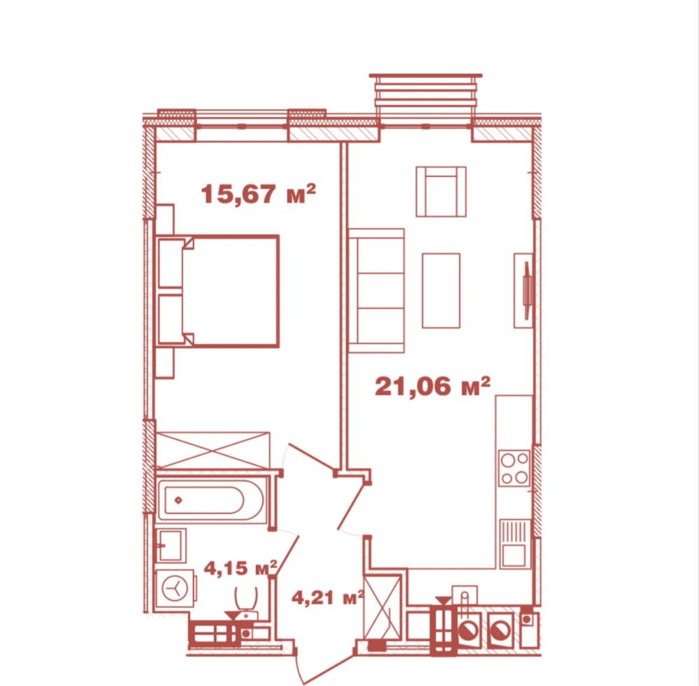 1-к квартира 4 черга  жк crystal avenue Петропавлівська Борщагівка Петропавлівська Борщагівка - зображення 1