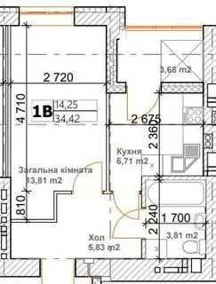 1-кімнатна квартира в ЖК «Сімейний», 32,7 м² — ваше комфортне житло Димер - зображення 1