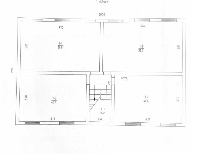 Продаж квартири ЦЕНТР 58.7 квадратних метри Черкассы - изображение 4