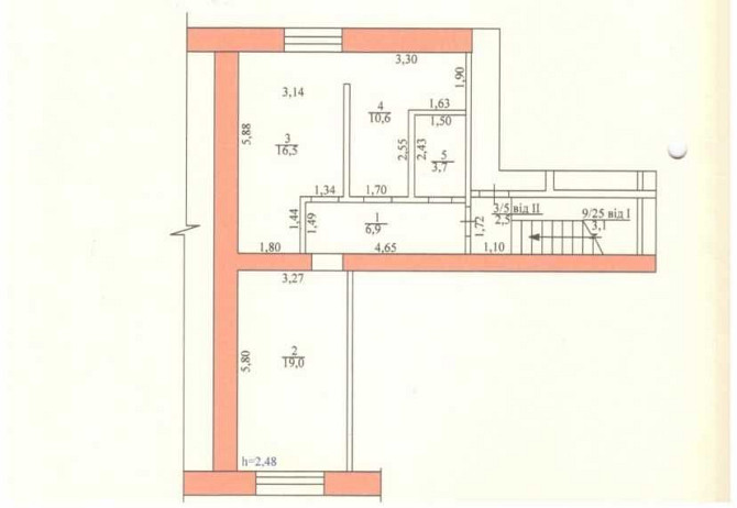 Продам 2-о кімнатну квартиру в цегляному будинку Iuzhne - photo 1