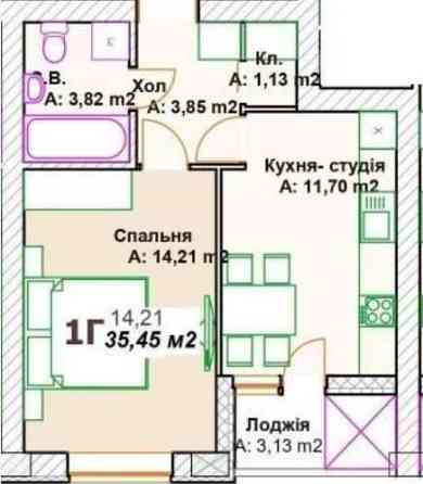 Продам 1к квартиру в новом комплексе в центре города Іrpin