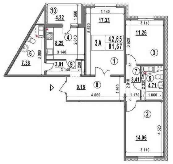 Продам 3к кв. (82 кв. м) від власника, ЖК Еврика, вул. Ю. Здановської Киев