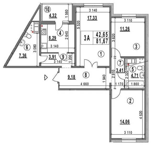 Продам 3к кв. (82 кв. м) від власника, ЖК Еврика, вул. Ю. Здановської Киев - изображение 2