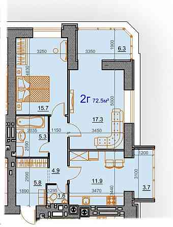 Продаю 2кк 72,6м ЖК Курортний Миколаїв Николаев