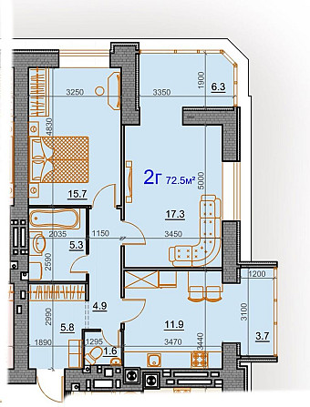 Продаю 2кк 72,6м ЖК Курортний Миколаїв Николаев - изображение 2