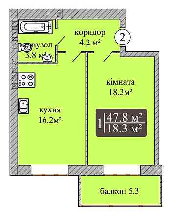 Продаю 1 к/к ЖК Мрія, власник + кладова Николаев