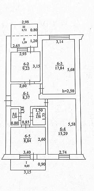 3-х комнатная квартира в Микрорайоне г.Арциза Арциз - зображення 1