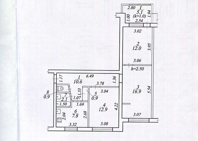 Продам 3к квартиру Дніпро - зображення 2