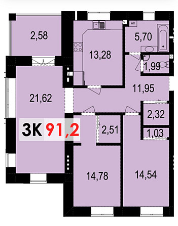 3к квартира 91,2м.кв. в ГОТОВОМУ БУДИНКУ Івано-Франківськ - зображення 2