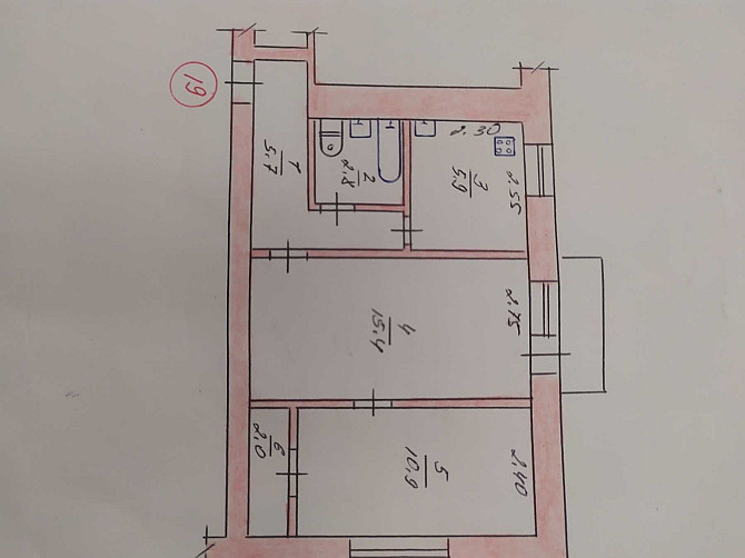 № 12423 - 2 к. квартира, Центр, Київська , 2/4 эт. Житомир - изображение 2