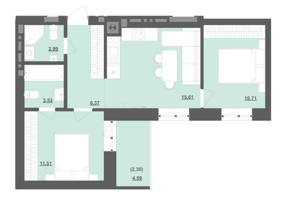 Продаж(Єоселя) 1-кімнатної квартири 53 м2 Пустомити (9км.від Львова) Пустомыты - изображение 2