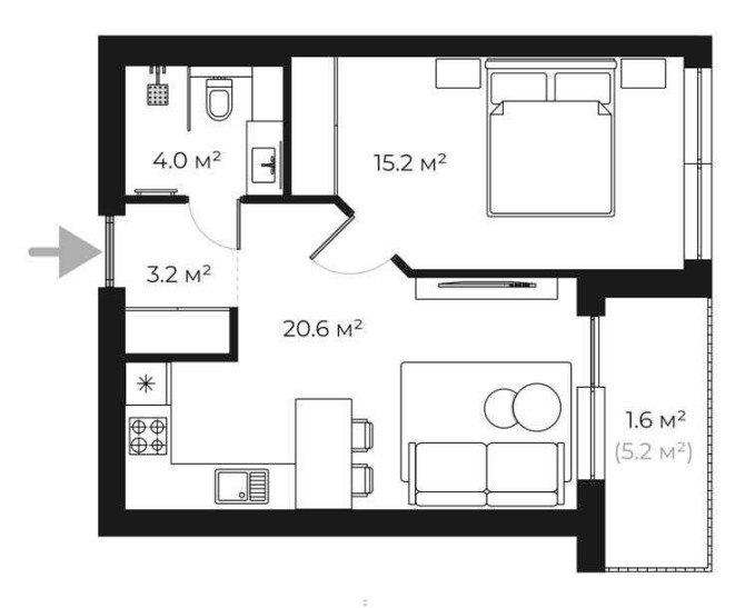 Продаж | 1к квартира | Новобудова |  ЖК Парк Ленд /Park Land Ужгород - зображення 2