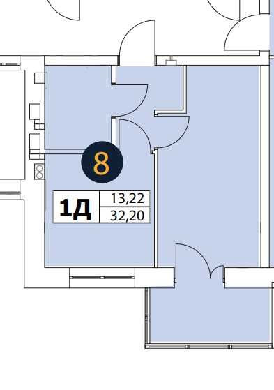 Продаж 1-к квартири 32,2 м², єОселя та розтермінування від забудовника Дымер - изображение 7