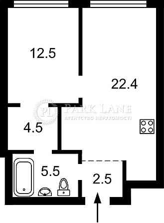 Видова ЖК White Lines, 1к квартира (47 м2) ул. Васильківська Київ