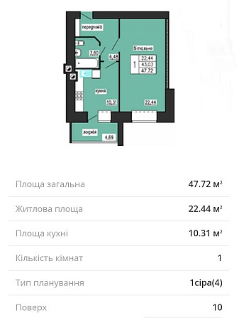 Однокімнатна Лучаківського - Тролейбусна Тернополь - изображение 2