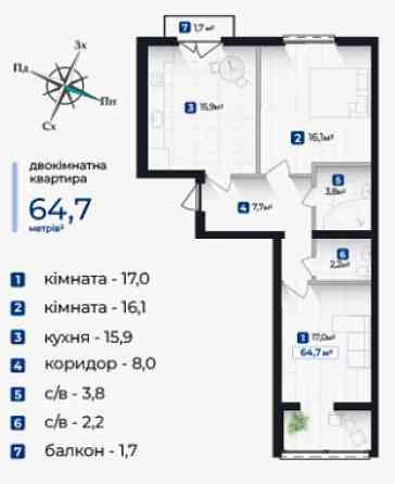 Продам двокімнатну квартиру на Каскаді Івано-Франківськ