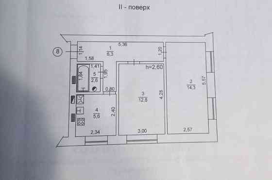 2 кім кв,Клавдієво Тарасово автономне опалення , Клавдієво-Тарасове