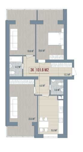 3х комнатная квартира в ЖК Кристалл 2 Ізмаїл - зображення 3
