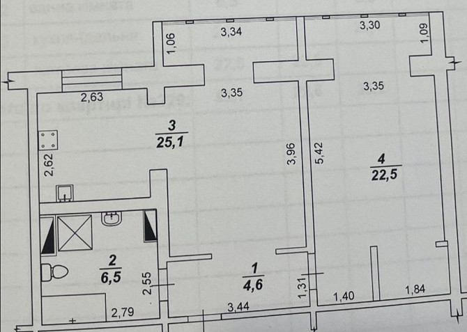 Продажа 2к.кв. С качественным ремонтом. Лев. бер. 11 микр. Кам`янське (Запорізька обл.) - зображення 8