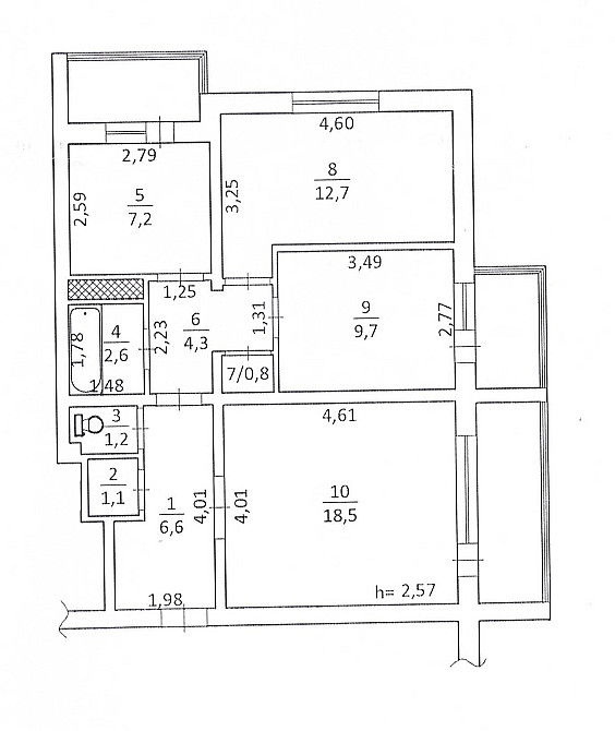 Трехкомнатная квартира 4ст.Б. Фонтана/Академическая, 10/16, 76м, газ Одесса - изображение 1