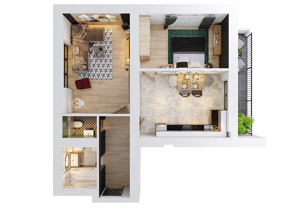 Продаж ЖК Парковий Квартал євро 3 кімнатна 71.8м2 Обухів - зображення 2