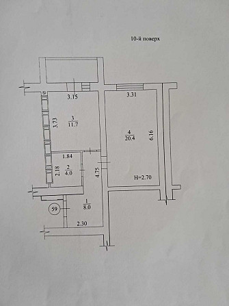 Продам 1кв 46 м.кв. метро Левада (власник) Харків - зображення 1