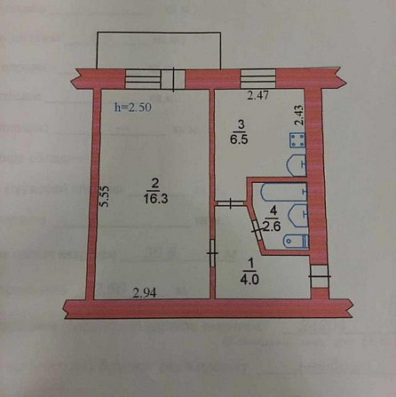 1 к. квартира , 3 поверх , 23000$ у житловому стані Черноморск - изображение 6