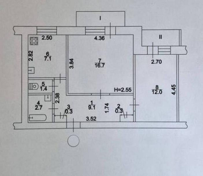 D1M Продам 2 к. квартиру 55 м2  біля Академії фізкультури. Центр. Kharkiv - photo 8