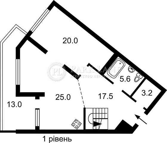 ЖК Great - Видова на Дніпро. Пентхаус - Зданий будинок - 147м² Киев