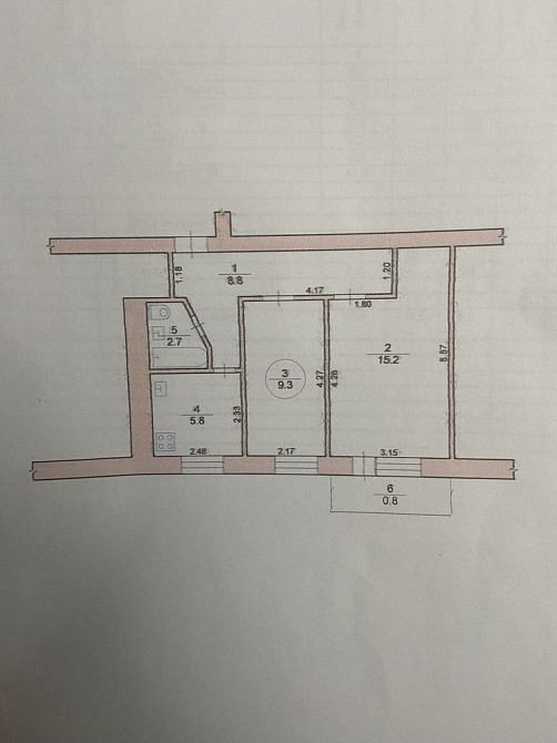 2-х кімнатна квартира Шостка - зображення 8