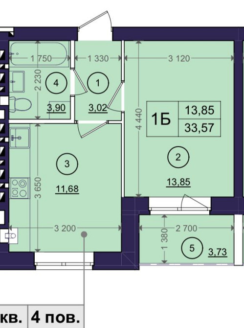 Продаю 1-кімнатну квартиру в ЖК Емоція Хотів - зображення 2
