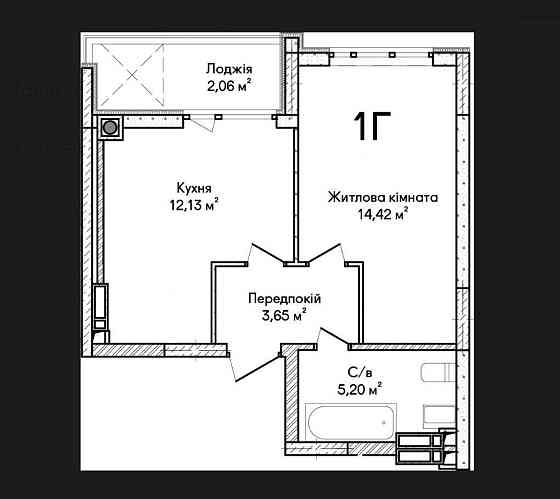 Однокімнатна Навпроти Набережної | Лоджія | Розтермінування 24міс Іrpin