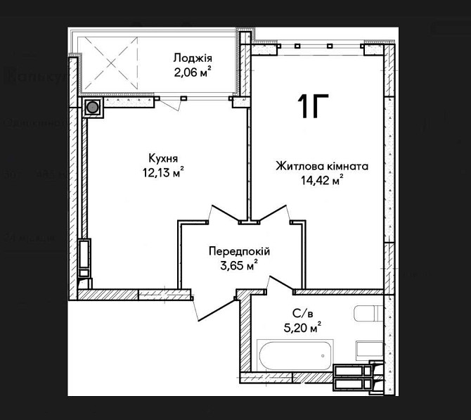 Однокімнатна Навпроти Набережної | Лоджія | Розтермінування 24міс Іrpin - photo 3