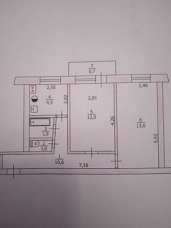 Сдам 2х комн.квартиру 5эт.центр частично с мебелью Pavlohrad - photo 5