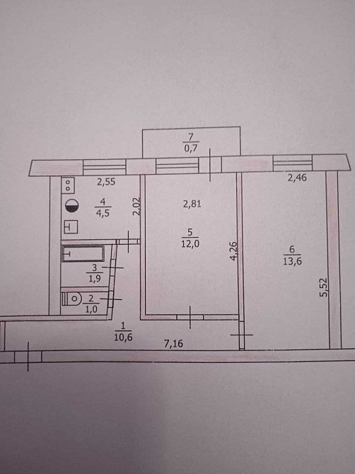 Сдам 2х комн.квартиру 5эт.центр частично с мебелью Павлоград - зображення 5
