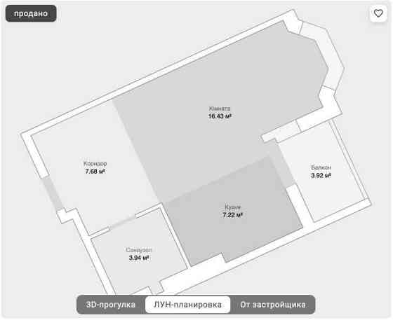 продам квартиру 39 м кв ЖК Одеський бульвар, 1 кімнатна Chabany