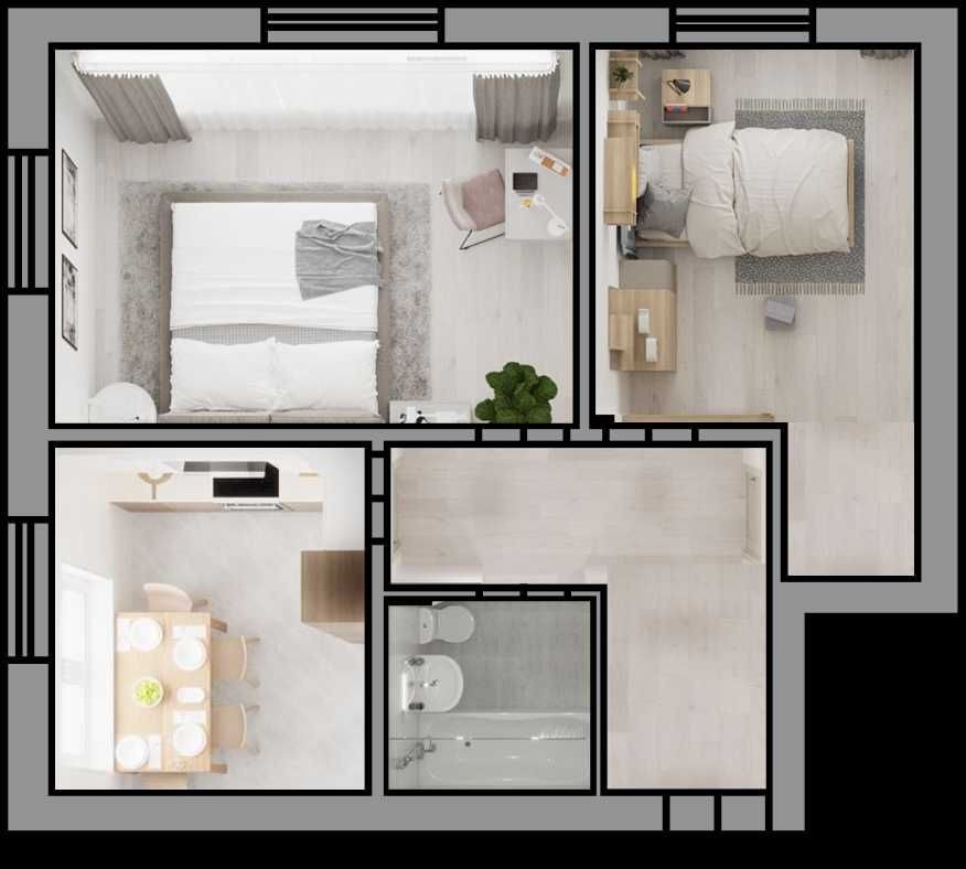 48 метри, квартира в Гатном, Інститутська 21А, Теремки Чабани - зображення 4