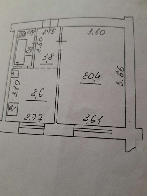 Продам  або обміняю 1кімнатну квартиру ,пр.Відродження Луцк - изображение 2