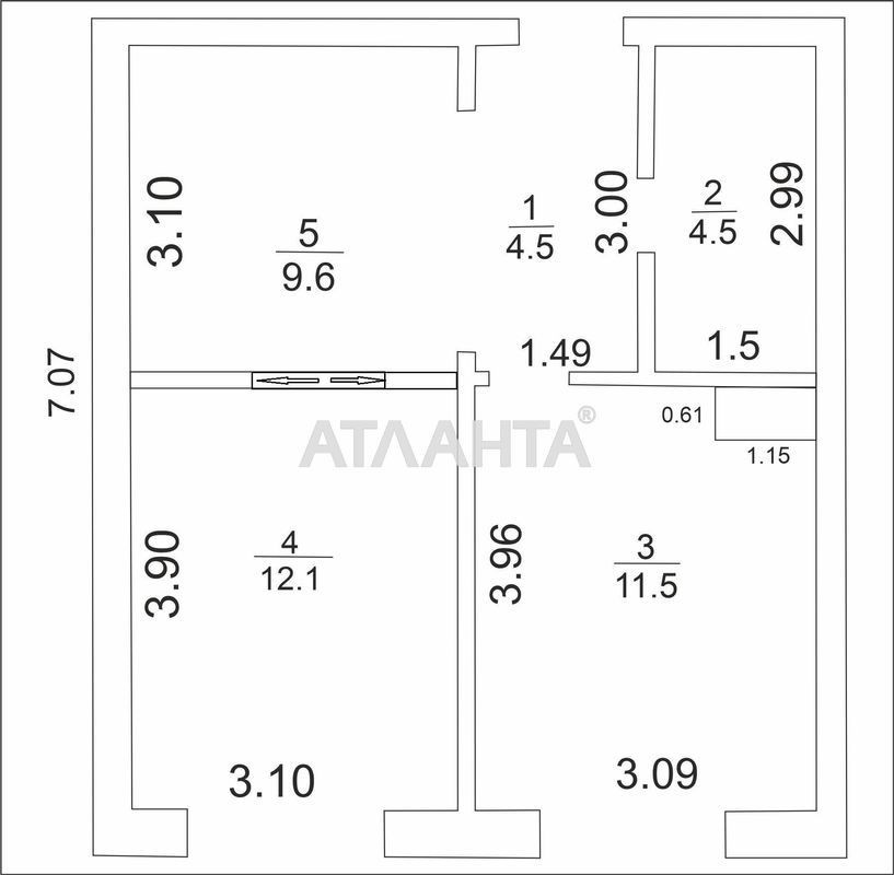 2 комнатная квартира с ремонтом ЖК 49 Жемчужина Лиманка - зображення 7