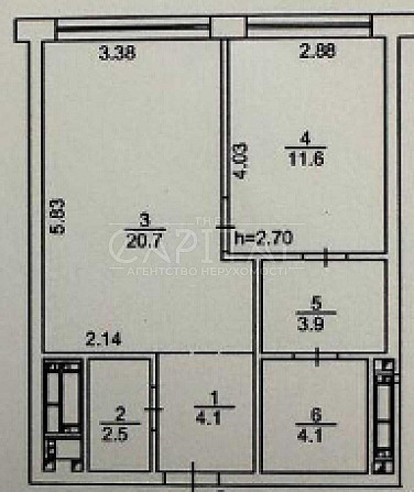 Продаж / Квартира / Київ, Голосіївський р-н, Васильківська, 1, 46.9 м2 Kyiv - photo 6