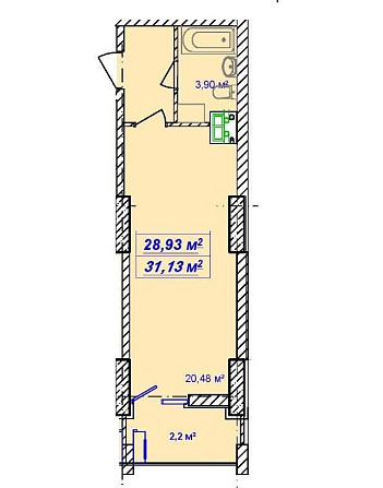 Квартира на Посмитного в рассрочку. 1 взнос  9800 у.е, и по 520 у.е Odesa - photo 4