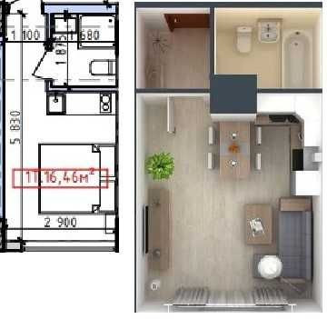 Апарт отель, квартири по 16-20м2, ЖК Верба Глеваха - изображение 8